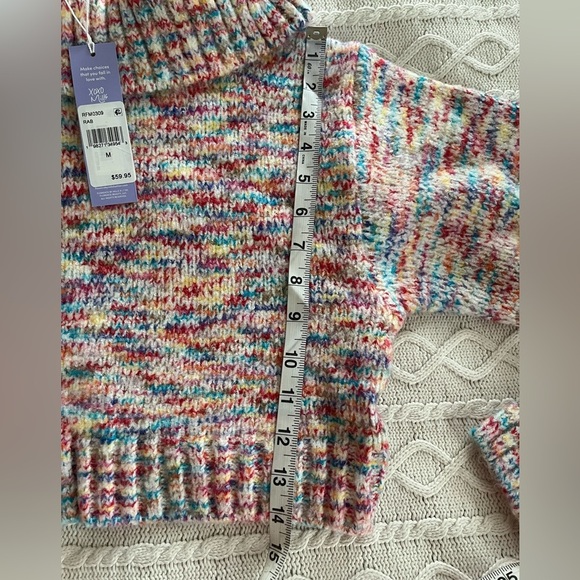 New! Florence by Mills Multicolor Cropped Sweater Women’s Size Medium - Picture 14 of 14